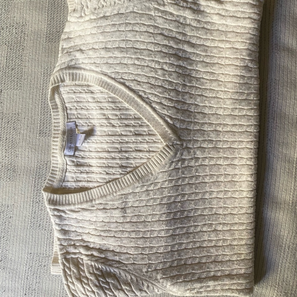 Charter Club Ivory Knit Sweater